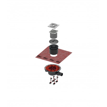TECE TECEdrainpoint S Комплект точечного трапа с сифоном DN 50 и декоративной решеткой KDP-S120