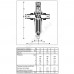 Фильтр сетчатый T-образный латунь Ду 20 Ру16 Тмакс=40 oC G3/4" НР FK06 с выходом под манометр с регулятором давления с краном Honeywell-Braukmann FK06-3/4“AA