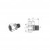 TECE TECEflex Соединение прямое с внутренней резьбой, Латунь 16 × Rp 1/2" 765002