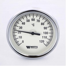 Термометр биметаллический F+R801 WATTS Ind 80мм 120°C гильза 75мм