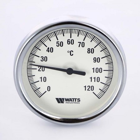Термометр биметаллический F+R801 WATTS Ind 80мм 120°C гильза 75мм