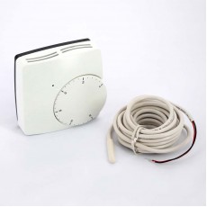 Термостат комнатный WFHT WATTS Ind 5-30°С 24В нормально закрытый сервопривод с датчиком температуры теплого пола (кабель датчика 3м)
