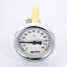 Термометр биметаллический F+R801 WATTS Ind 63мм 120°C гильза 100мм