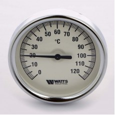 Термометр биметаллический F+R801 WATTS Ind 80мм 120°C гильза 50мм