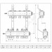 Группа коллекторная латунь 1" ВР/ВР 11 вых 3/4" НР под евроконус FHF-set Danfoss 088U0711