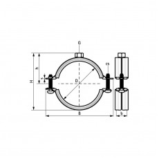 Walraven 2S Хомут с вкладышем epdm (M8/10) 163-172 мм 33435172