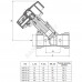 Клапан балансировочный ручной латунь MNT-R Ду 40 Rp1 1/2" Ру16 Тмакс=120 оС ВР Kvs=12м3/ч с измерительными ниппелями Ридан 003Z2335R