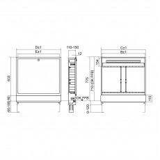 TECE Шкаф коллекторный TECEfloor Comfort UP 110 встраиваемый 690 77351503