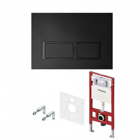 TECE TECEspring V Комплект TECEspring для установки подвесного унитаза с панелью смыва TECEspring V панель смыва черная матовая K401204WCK