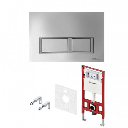 TECE TECEspring V Комплект TECEspring для установки подвесного унитаза с панелью смыва TECEspring V хром глянцевый, контур клавиш хром матовый K401201WCK