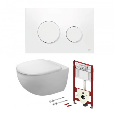 TECE Комплект с панелью смыва TECEloop AntiBac и унитазом Duravit Architec Rimless® 1000101