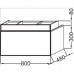 Комплект мебели для ванной 80 см Jacob Delafon Terrace, EXD112-00+EB1181-NF+EB1186-274