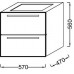 Комплект мебели для ванной 60 см Jacob Delafon Struktura, EB1208-NF+EXI112-00+EB1276-E13