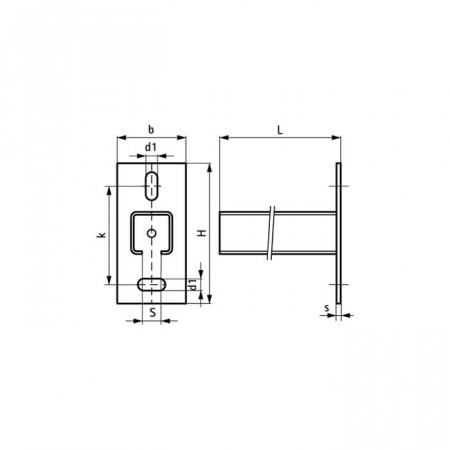 Walraven BIS RapidRail Консоль стеновая (BUP1000) WM2 - 30 х 30 мм, L=400 мм 6603240R