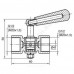 Кран для манометра 3-ходовой латунь Ду 15 Ру25 ВР М20х1,5 с рукояткой без фланца Росма 00000007318