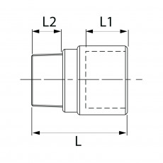 CONEX BÄNNINGER Редукционная вставка, хром 1/4" x 1/8" 8243002001C00