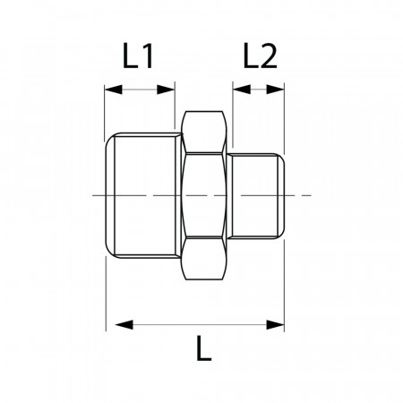 CONEX BÄNNINGER Ниппель переходной, хром 1/4" x 1/8" 8245002001C00