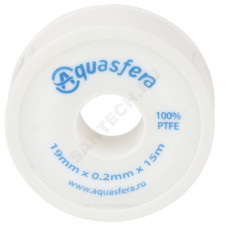 Лента ФУМ PTFE 6020 19ммх0,2ммх15м катушка среда: вода Aquasfera 6020-04