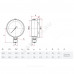 Манометр гидрозаполненный ТМ-520Р.10 радиальный Дк100мм 0-0,6 МПа кл.1,0 G1/2" глицерин Росма 00000025324