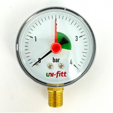 Манометр радиальный с индикаторной стрелкой 4 бар, диаметр 63 мм, 1/4"Н