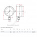 Манометр ТМ-610Р.00 радиальный Дк150мм 0-0,6 МПа кл.1,5 М20х1,5 Росма 00000006965