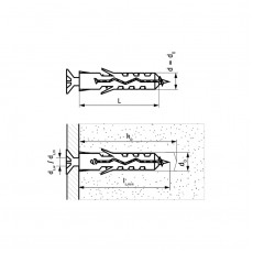 Walraven WEP-C Дюбель распорный нейлоновый 12x60 мм 61001212