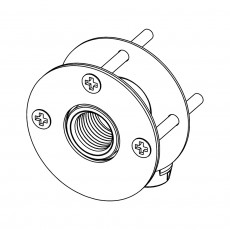 TECE TECElogo Сквозное угловое присоединение фланцевое, латунь 16 × Rp 1/2" 8720009