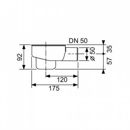 TECE TECEdrainline Сифон DN 50 650001