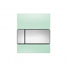 9242805 TECEsquare Urinal, панель смыва для писсуара стеклянная стекло зеленое, клавиша хром глянцевый