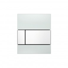 9242800 TECEsquare Urinal, панель смыва для писсуара стеклянная стекло белое, клавиша белая