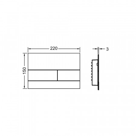 TECE TECEsquare II панель смыва с двумя клавишами металлическая Белый 9240832