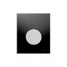 9242655 TECEloop Urinal, панель смыва для писсуара стеклянная стекло черное, клавиша хром матовый