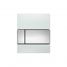 9242802 TECEsquare Urinal, панель смыва для писсуара стеклянная стекло белое, клавиша хром глянцевый
