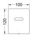 9242353 TECEplanus Urinal 230/12 В, панель смыва с инфракрасным датчиком для писсуара хром глянцевый