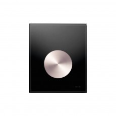 9242663 TECEloop Urinal, панель смыва для писсуара стеклянная стекло черное, клавиша нержавеющая сталь (против отпечатков пальцев)