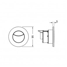 TECE TECEflushpoint Панель смыва 2 клавиши круглая хром матовый 9240983