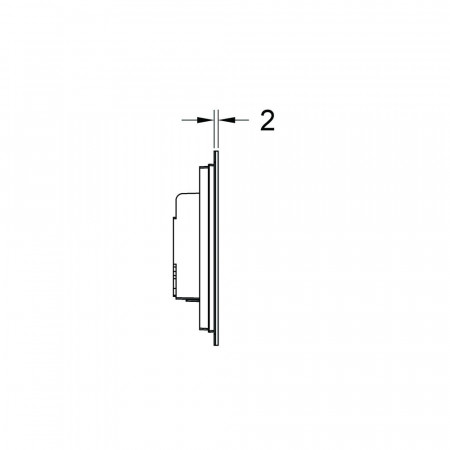 TECE TECEsquare Urinal Панель смыва для писсуара металлическая хром глянцевый 9242811