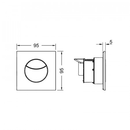 TECE TECEflushpoint Панель смыва 2 клавиши квадратная белый 9240978