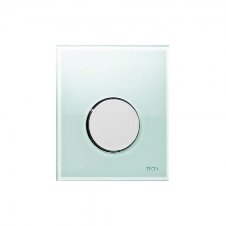 9242653 TECEloop Urinal, панель смыва для писсуара стеклянная стекло зеленое, клавиша хром глянцевый