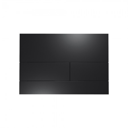 9240833 TECEsquare II, панель смыва с двумя клавишами металлическая черный, матовая