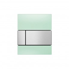 9242804 TECEsquare Urinal, панель смыва для писсуара стеклянная стекло зеленое, клавиша нержавеющая сталь, сатин (против отпечатков пальцев)