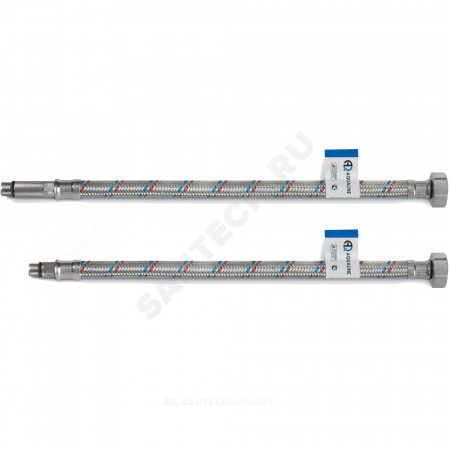 Подводка гибкая для смесителя нержавеющая оплетка М10-1/2" г-ш L=0.4м пара AQUALINE 04831