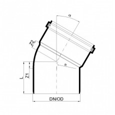 POLO-KAL Отвод канализационный 160-30° P2551