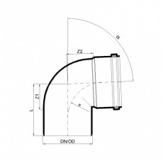 POLO-KAL Отвод канализационный 160-87,5° P2555