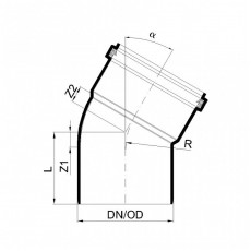 POLO-KAL Отвод канализационный 125-30° P2561