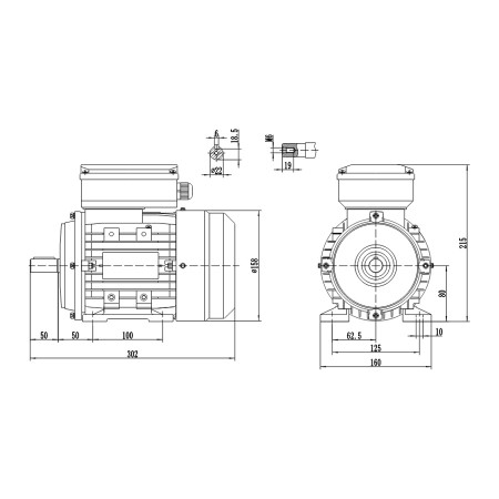 UNIPUMP Электродвигатель АИРЕ 80B4 IM1081 1,1 кВт/1500 об/мин АИРЕ 80B4 IM1081 60316