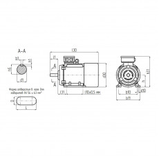 UNIPUMP Электродвигатель АИР 80A6 Ал IM1081 0,75 кВт 1000 об/мин корпус алюминий АИР 80A6 Ал IM1081 45665