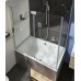 Шторка для ванны Jacob Delafon Capsule 140х140 см, серый блестящий, стационарная, E6D127-GA