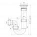 Сифон для умывальника/мойки трубный 1 1/2"x40 выпуск с нержавеющей решёткой D=70мм АНИ Пласт D0100