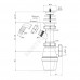Сифон для умывальника/мойки бутылочный 1 1/2"x40 с отводом (штуцером) выпуск с нержавеющей решёткой D=70мм Орио А-4005